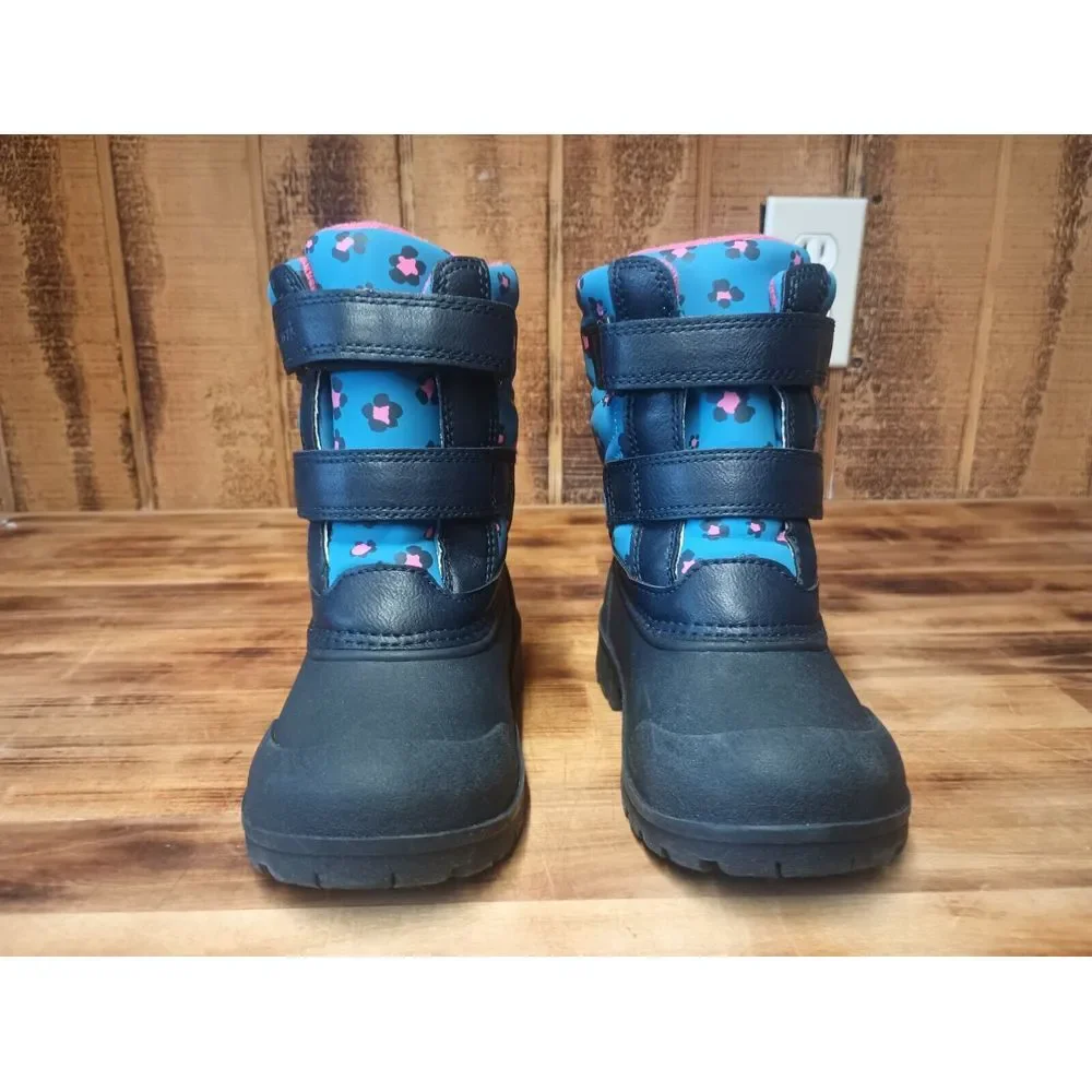 Carter's Girl's Winter Boots‎ Toddler Size 10 M Navy Deltha Snow Boot Warm